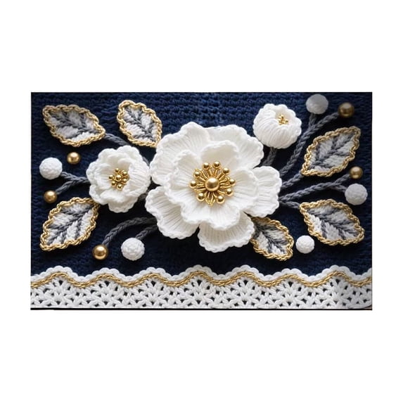 PEIBang 16x24 Inch Decorative Bath Mat,Non-Slip Quick-Dry Bathroom Rug,Absorbent Floral Floor Mat Shower Rug for Bathroom Kitchen Decor