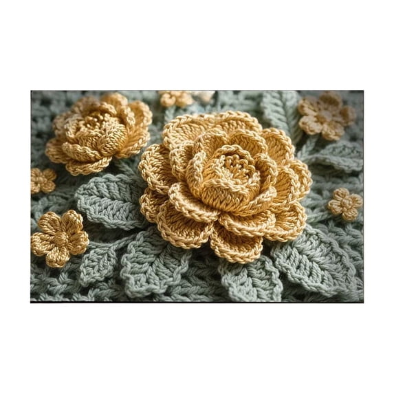 PEIBang 16x24 Inch Decorative Bath Mat,Non-Slip Quick-Dry Bathroom Rug,Absorbent Floral Floor Mat Shower Rug for Bathroom Kitchen Decor