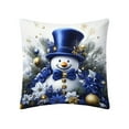 thumbnail image 1 of PEIBang 18"x18" Christmas Pillow Covers,Winter Blue Gold Xmas Decorative Throw Pillowcases,Holiday Farmhouse Seasonal Cushion Cases Couch Sofa Bed Decor, 1 of 6