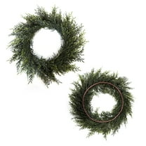 PEIBang 1Pcs Christmas Pine Needle Candle Ring Wreaths,Small Christmas Wreath Garland Xmas Table Centerpiece for Wedding Home Decor