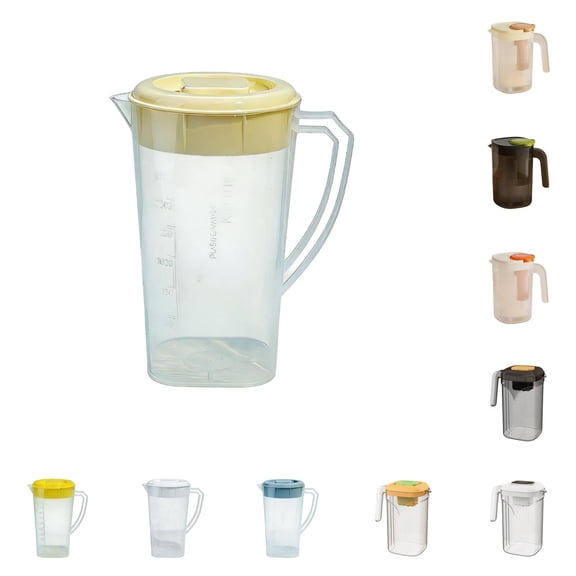 PEIBang 2.2L Pitcher with Lid,Large-Capacity Water Jug for Hot/Cold Lemonade Juice,Beverage Jar Ice Tea Kettle