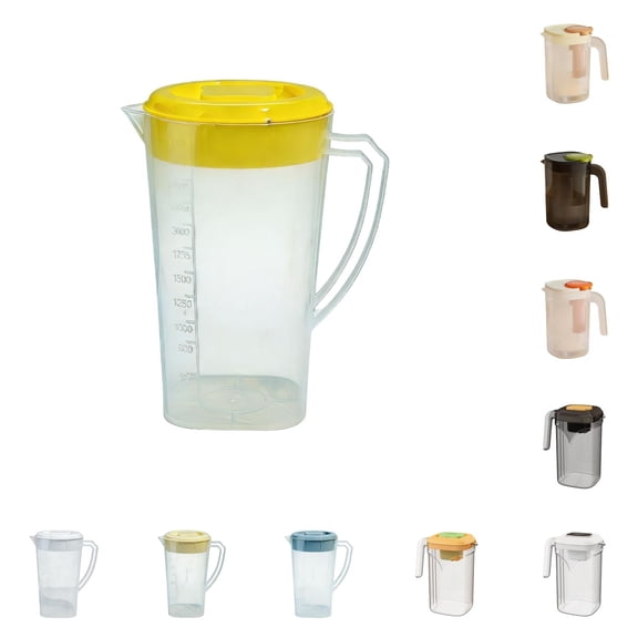PEIBang 2.2L Pitcher with Lid,Large-Capacity Water Jug for Hot/Cold Lemonade Juice,Beverage Jar Ice Tea Kettle