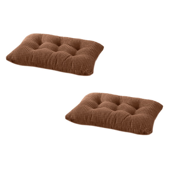 PEIBang 2 Pack Chair Cushion with Ties,Ultra Soft Warm Floor Cushion Comfortable Rectangular Seat Cushion for Dining Chairs,9.5"x14"