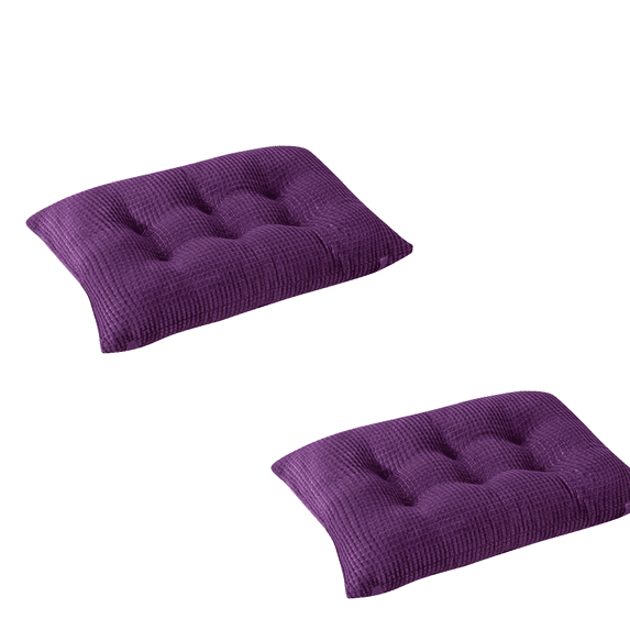 PEIBang 2 Pack Solid Color Seat Cushion Chair Pads for Kitchen Dining Chairs,Soft Comfort Chair Mat with Ties for Office Desk Living Room