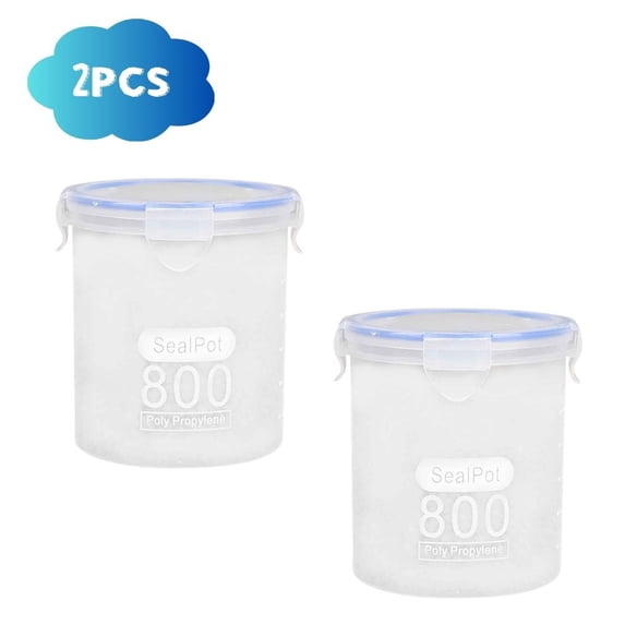 PEIBang 2 Pcs Airtight Food Storage Containers with Lids,Kitchen and Pantry Organization Canisters,Leak-Proof Jars for Cereal,Flour and Sugar