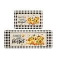 thumbnail image 1 of PEIBang 2 Pcs Non-Slip Kitchen Rugs Set Orange Polyester Floor Mats for Kitchen Decor Entryway Laundry Room Easy to Clean Washable Anti Fatigue Cushioned, 1 of 6