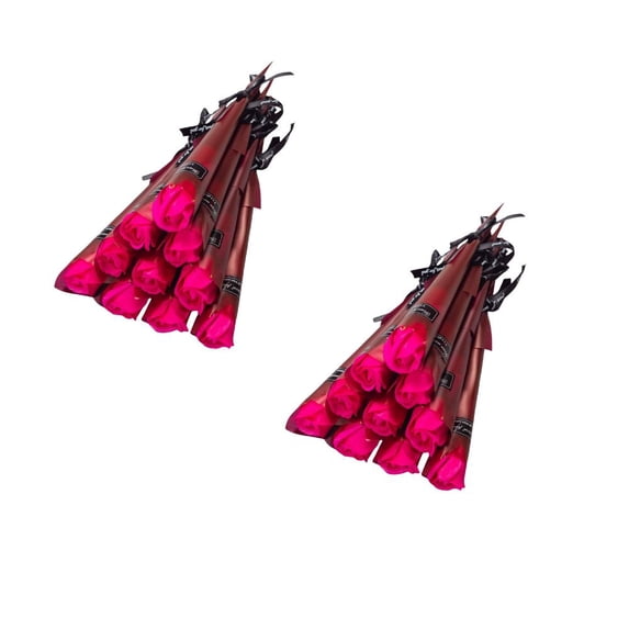PEIBang 20 PCS Artificial Flowers Fake Roses,Single Rose Packaging Bag Realistic Silk Long Stem Roses for Wedding Centerpiece Valentines Home Party Decor