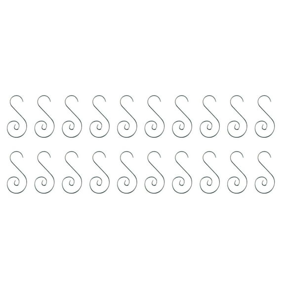 PEIBang 20 PCS Metal Ornament Hooks,Christmas Tree Hangers for Decorations