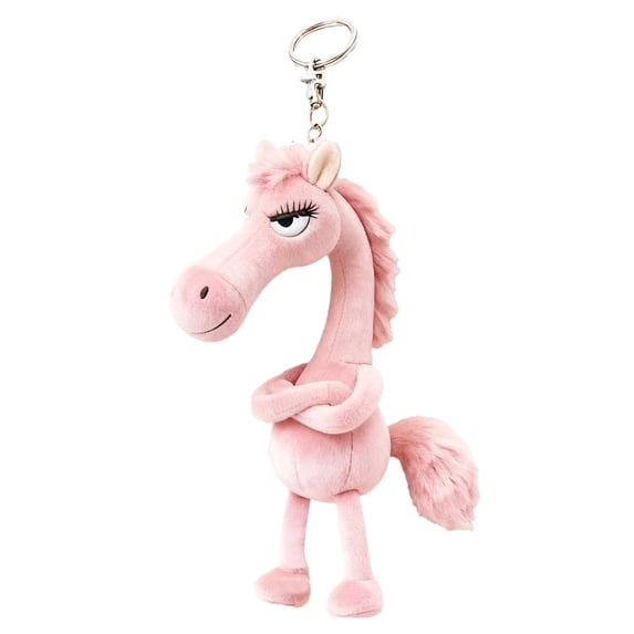 PEIBang 2026 Soft Horse Plush Keyring,Stuffed Animal Toy Keychain Plush Horse Keychain Charm for Backpack,Handbag and Purse