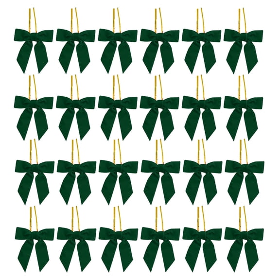 PEIBang 24 Pcs Small Velvet Christmas Bows for Christmas Tree,Wreath,Gift Wrapping,Crafts,Wedding,Party,Home Decor