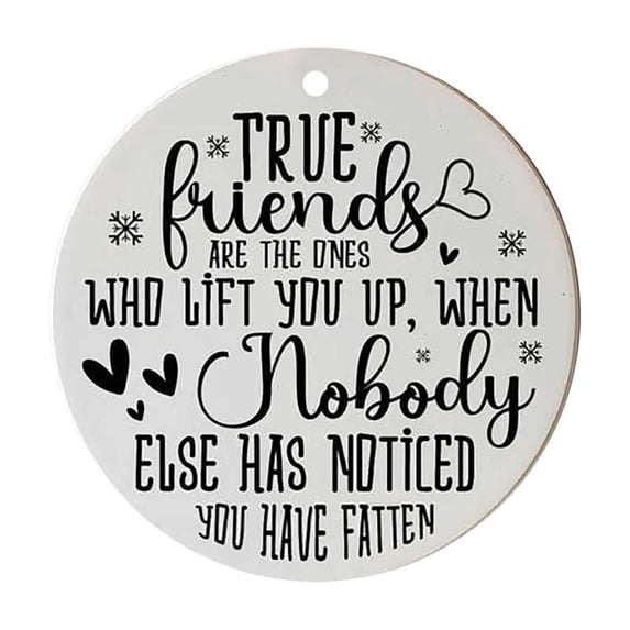 PEIBang 2D Flat Friendships Ornament 2025,Best Friends Christmas Ornaments for Tree Decorations,Gift for Best Friend