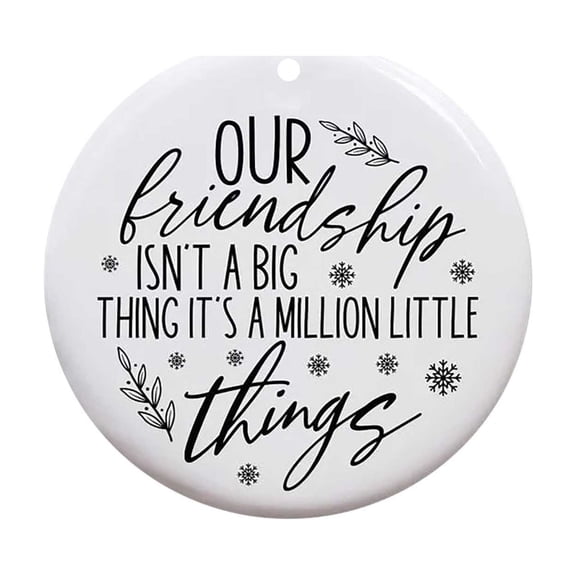 PEIBang 2D Flat Friendships Ornament 2025,Best Friends Christmas Ornaments for Tree Decorations,Gift for Best Friend