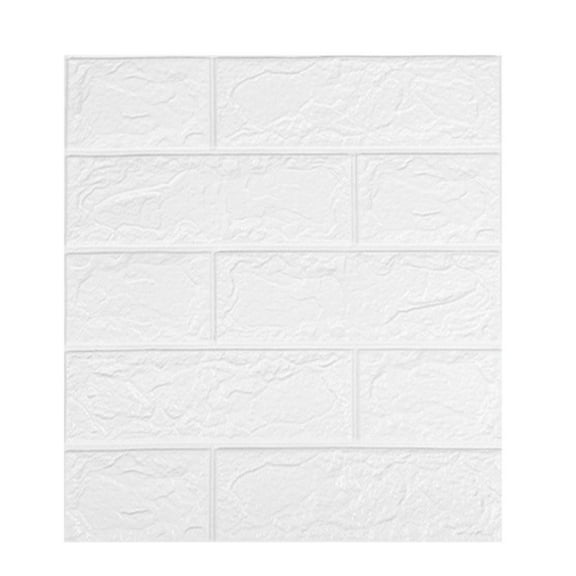PEIBang 2PCS 3D Wall Panels Peel and Stick,Faux Brick Wallpaper Self Adhesive Brick Paneling for Bedroom Living Room Background
