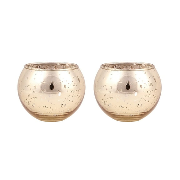 PEIBang 2Pcs Candle Holders,Mercury Glass Tealight Candle Holders,Table Centerpiece for Wedding,Birthday,Party,Home Decor