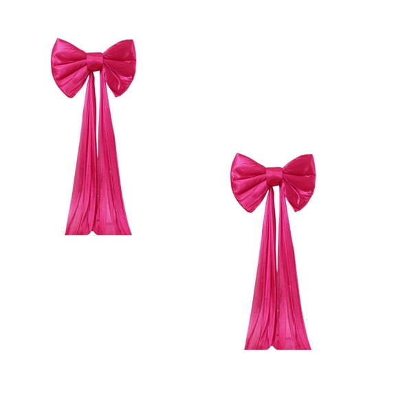 PEIBang 2Pcs Extra Large Satin Bows for Room Decor,Giant Bow Birthday Party Decorations for Home Wall Valentine's Wedding Bridal Shower Party Decor