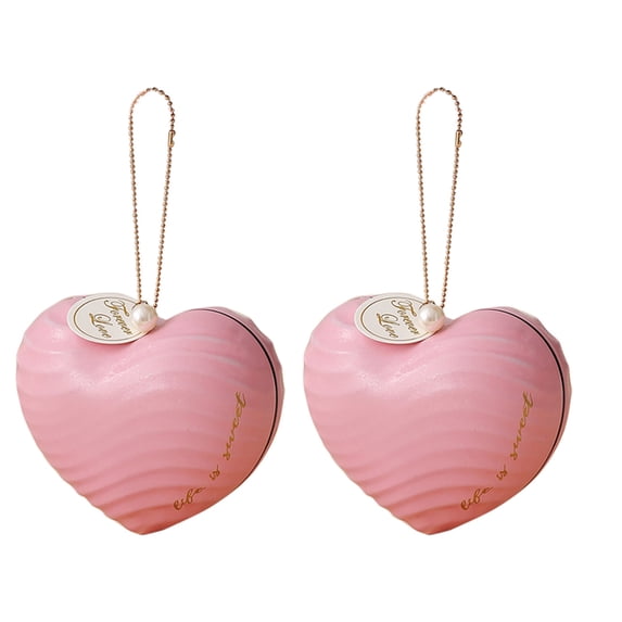 PEIBang 2Pcs Heart Shaped Candy Boxes,Valentines Day Cookie Candy Jars,Metal Packing Cases for Valentine's Wedding Party Favors