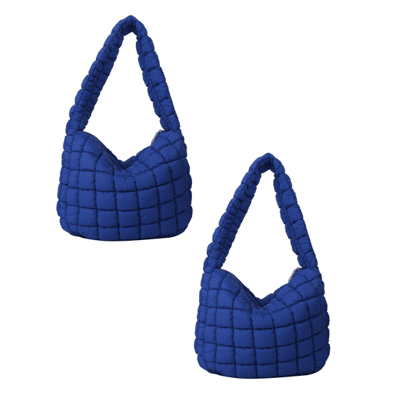 PEIBang 2Pcs Quilted Tote Bag,Crossbody Shoulder Bag with Zipper,Handbag Travel Bags for Women