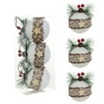 thumbnail image 1 of PEIBang 3 Pcs Rustic Christmas Ornaments,Farmhouse Christmas Tree Ornaments Set,Shatterproof Balls Vintage Decorations for Xmas Tree Holiday Party, 1 of 6