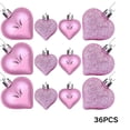 thumbnail image 1 of PEIBang 36Pcs Mini Valentine's Day Heart Ornaments,Valentines Heart Charms with String Hanging Pendants for Indoor Outdoor Home Party Decor, 1 of 5