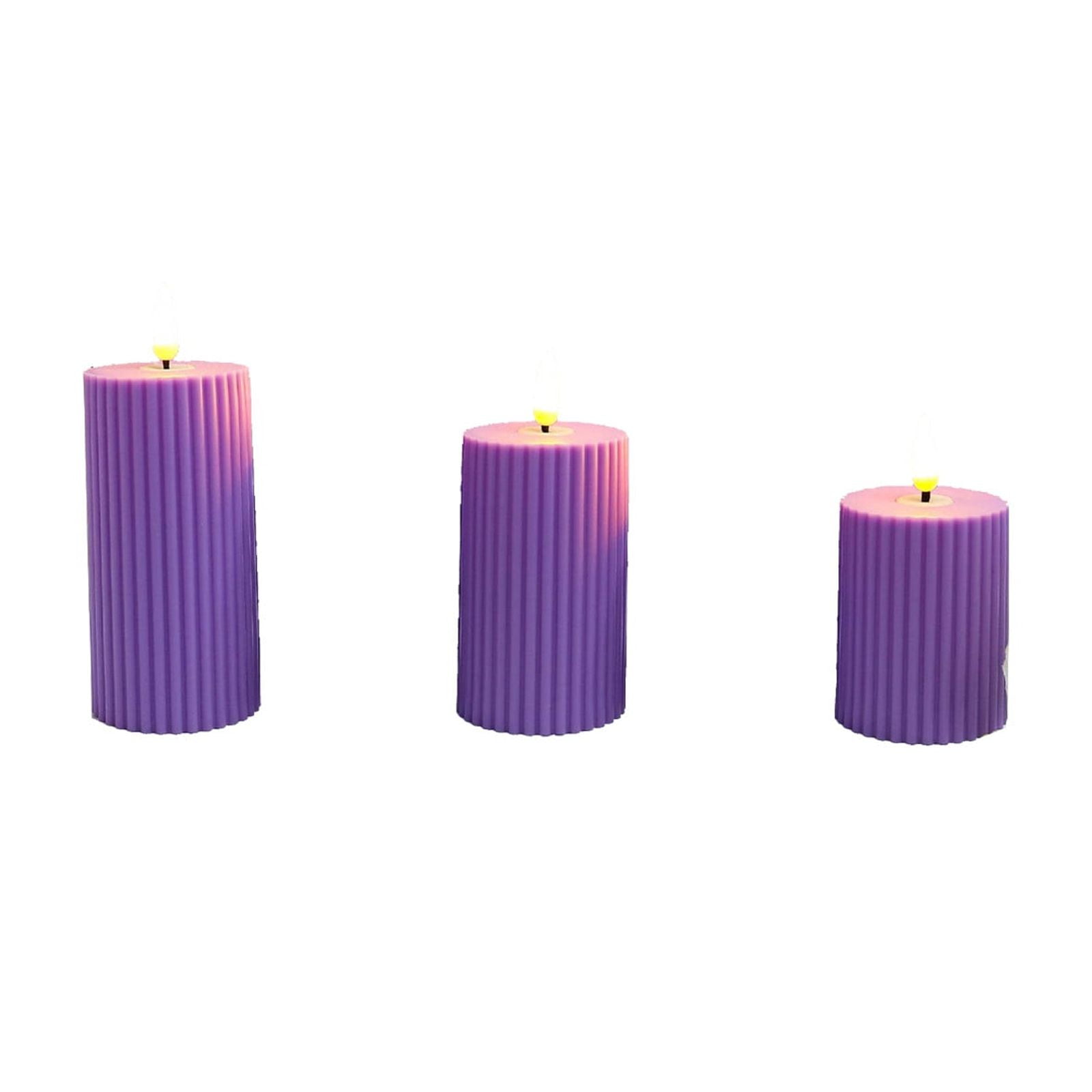 Set Of 16 Pewter LED Christmas Candles - Battery Operated, Flickering Flame, Dusk-to-Dawn Sensor, No Wax, Safe For Windowsills