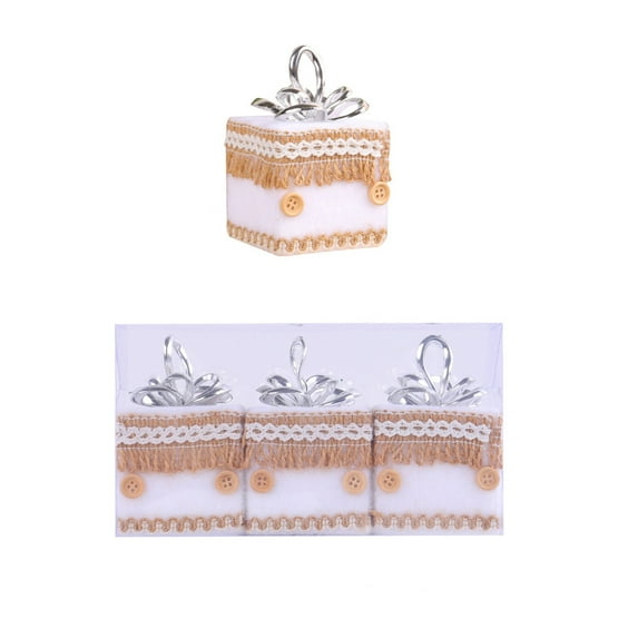 PEIBang 3Pcs Christmas Tree Decorations Mini Presents for Crafts Foam Hanging Box Ornaments for Home Decorations Party Supplies