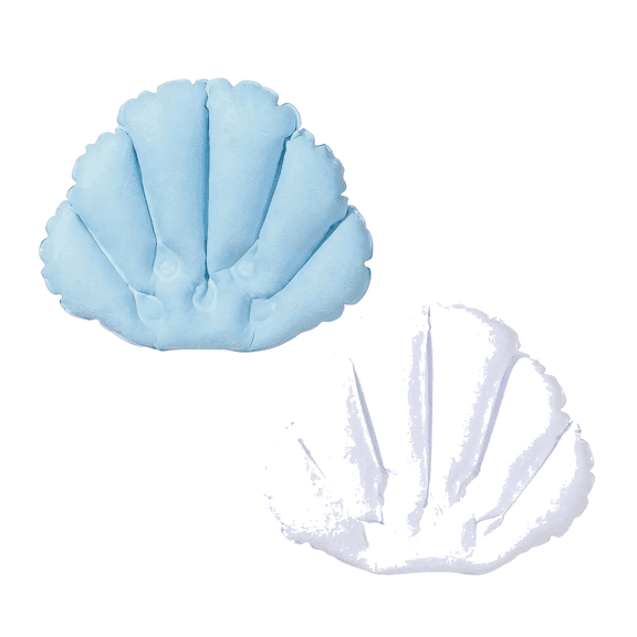 PEIBang 4 Pack Shell Shape Bathtub Pillows,Inflatable Bath Pillows with Suction Cups,Neck Support for Bathtub Hot Tub