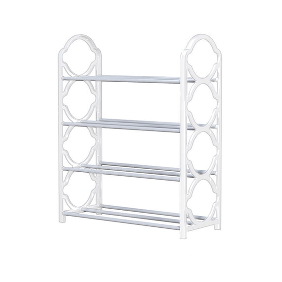 PEIBang 4 Tier Metal Shoe Rack Storage Organizer,Durable Shoe Shelves Shoe Stand Organizer for Bedroom,Entryway,Dorm Room