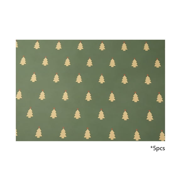 PEIBang 5 Sheets Christmas Wrapping Paper,20"x29" Xmas Gift Wrap Paper,Folded Flat Art Paper for Crafts Holiday Party Present Packing