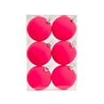 thumbnail image 1 of PEIBang 6 Pcs Flocked Velvet Christmas Ornaments 2.4 Inch Hanging Balls for Tree Decor, 1 of 5