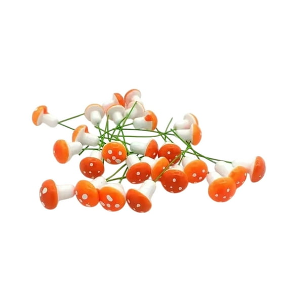 PEIBang 60 Pieces Mini Mushroom Miniatures,Artificial Garden Plant Pot Resin Craft for Home Micro Landscape Decoration