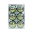 thumbnail image 1 of PEIBang 6PCS Green Christmas Balls 2.36in Tree Decorations Plastic Ornament Set, 1 of 6