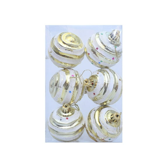 PEIBang 6Pcs Christmas Ball Ornaments Christmas Tree Decorations Round Tree Balls Decorations Hanging Bulbs Ornaments for Indoor Outdoor Decorations