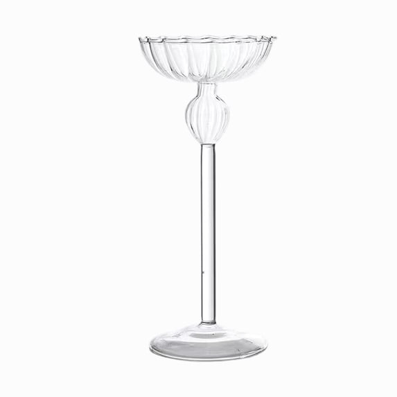 PEIBang 8" Glass Taper Candle Holders,Clear Candlestick Holders for Wedding Table Centerpiece,Dining Table Party Home Decorations