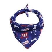 PEIBang American Flag Dog Bandanas,4th of July Pet Scarf,Triangle Patriotic Costume for Memorial Day Independence Day Party Supplies