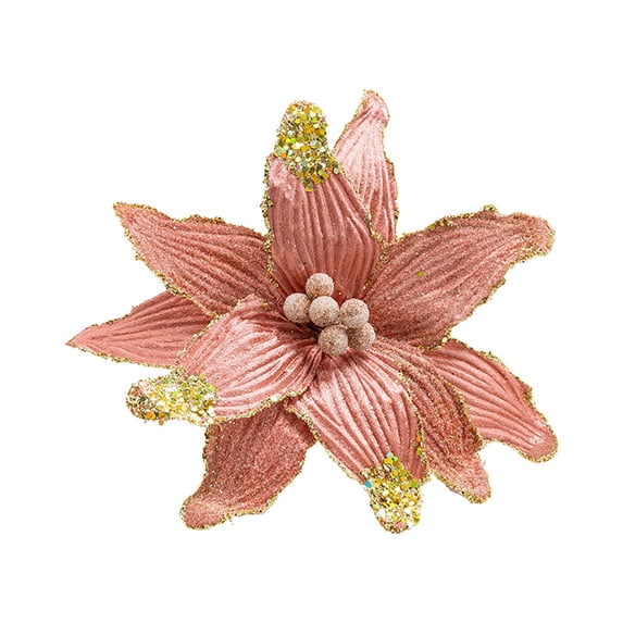 PEIBang Artificial Christmas Flower Decor,Poinsettia Flowers for Wreath Bouquet Wedding Anniversary Birthday Mothers Day Decor