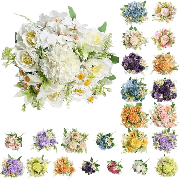 PEIBang Artificial Flowers,Fake Roses with Stems for Wedding Bridal Bouquets,Floral Arrangement,Table Centerpieces,Home Decorations