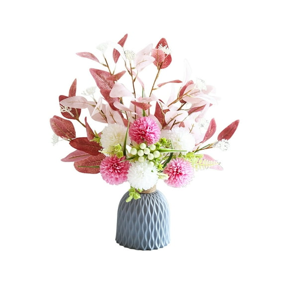 PEIBang Artificial Flowers with Vases,Fake Flower Bouquet,Artificial Flowers Arrangements for Living Room Banquet Party Wedding Decoration