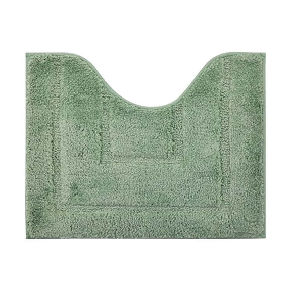 PEIBang Bathroom Rug,U-shaped Non Slip Bath Mat,Water Absorbent Foot Mat,Soft Machine Washable Bath Rug for Toilet