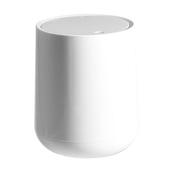 PEIBang Bathroom Trash Can,White Garbage Can with Pop up Lid,Small Plastic Trash Can Narrow Wastebasket,Slim Litter Trash Bins for Bedroom,Toilet,Office