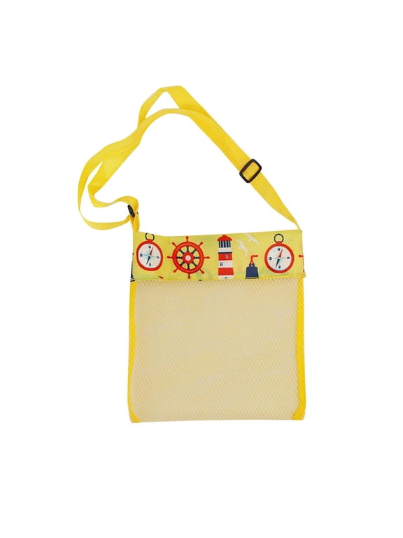 Beach Toy Mesh Bag,Portable Seashell Bag with Adjustable Carrying Straps,Toy Storage Bag,Swimming Accessories
