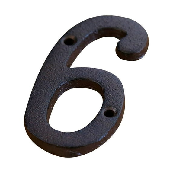 PEIBang Black Cast Iron House Numbers,Rustic Finishes House Address Number for Outside,Vintage Home Decor