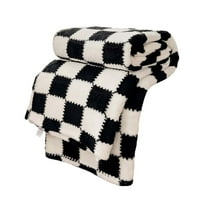 PEIBang Checkered Throw Blanket,28"x39" Warm Fleece Blanket for Couch Bed Sofa,Cozy Soft Flannel Blanket for All Seasons