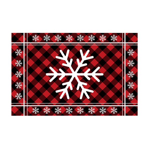 PEIBang Christmas Bathroom Rugs Christmas Bathroom Decor,Non-Slip Absorbent Red Bath Mat for Bathroom Kitchen Bathtub,16x24 Inches