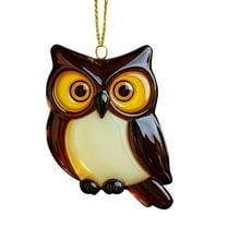 PEIBang Christmas Bird Ornaments,Acrylic Bird Hanging Ornament for Xmas Tree Decorations,Holiday Hanging Figurine for Christmas Party