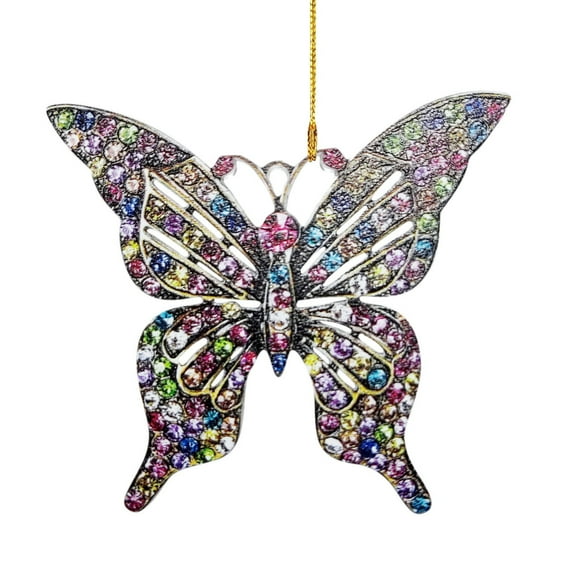 PEIBang Christmas Butterfly Ornaments Christmas Tree Decorations,Acrylic Butterfly Hanging Ornaments for Indoor Outdoor Christmas Decorations