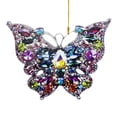 thumbnail image 1 of PEIBang Christmas Butterfly Ornaments Christmas Tree Decorations,Acrylic Butterfly Hanging Ornaments for Indoor Outdoor Christmas Decorations, 1 of 5