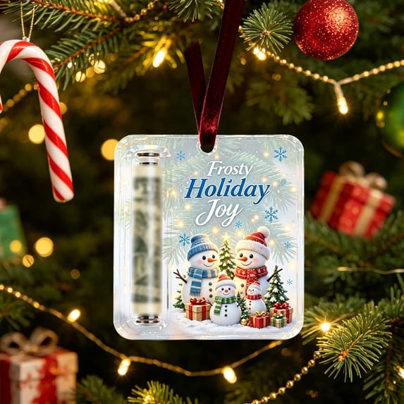 PEIBang Christmas Cash Gift Holder Ornaments,2D Acrylic Money Holders for Cash Party Supplies