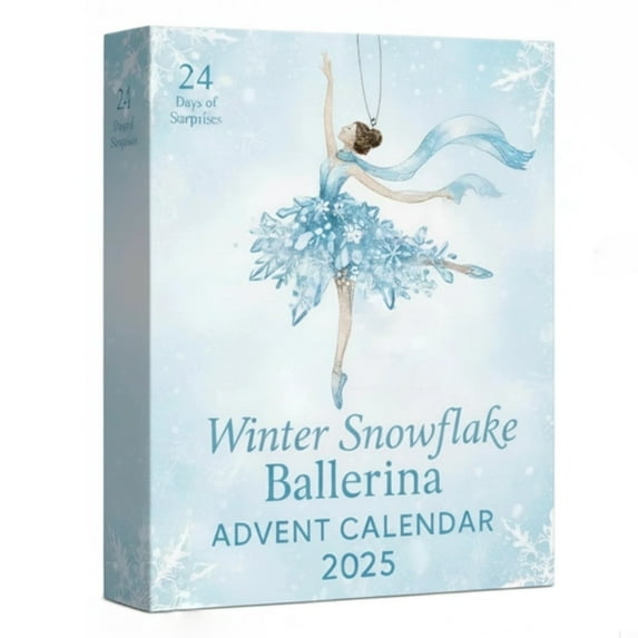 PEIBang Christmas Dancers Advent Calendar 2025,24 Days Countdown Calendar with Ballets Dancers Hanging Ornaments for Xmas Tree Decorations