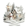thumbnail image 1 of PEIBang Christmas Desktop Decoration,Acrylic Snowy House Tabletop Decoration,2D Flat Desktop Statue for Home Bedroom Living Room Office Table Decor, 1 of 6