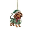 thumbnail image 1 of PEIBang Christmas Dog Ornaments 2025,Christmas Tree Ornament,Xmas Hanging Animal Pendant for Holiday Party Home Decor, 1 of 5